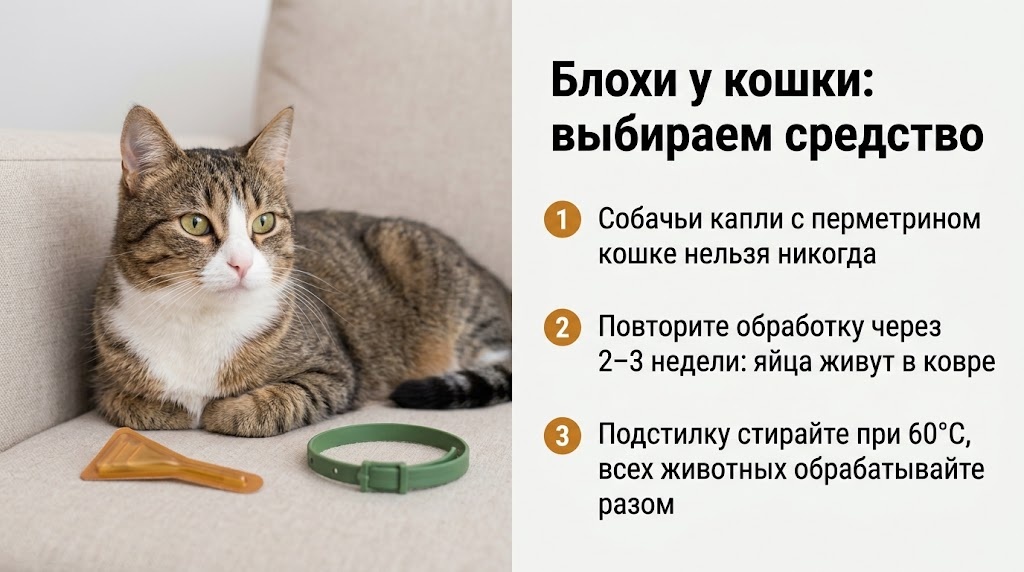 Блохи у кошки: выбираем средство