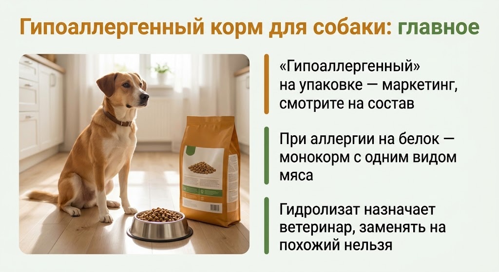 Гипоаллергенный корм для собаки: главное