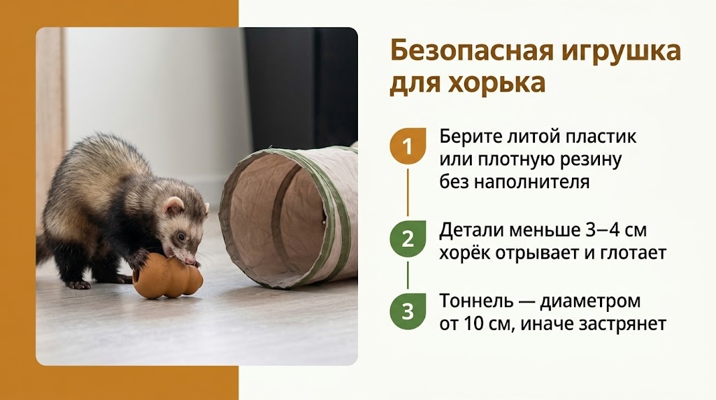 Безопасная игрушка для хорька