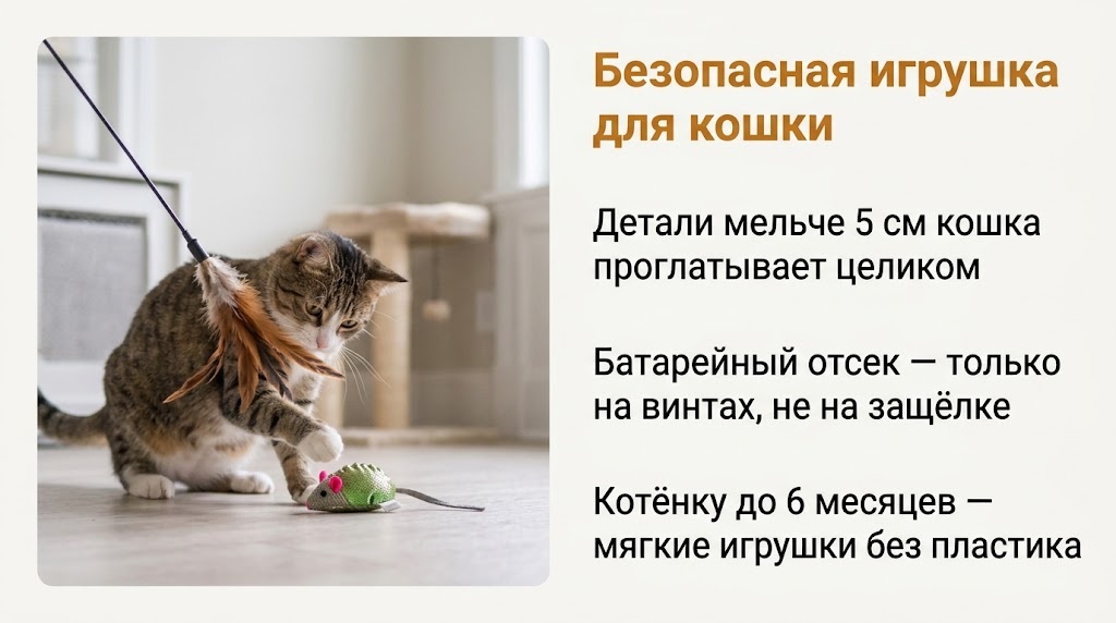 Безопасная игрушка для кошки