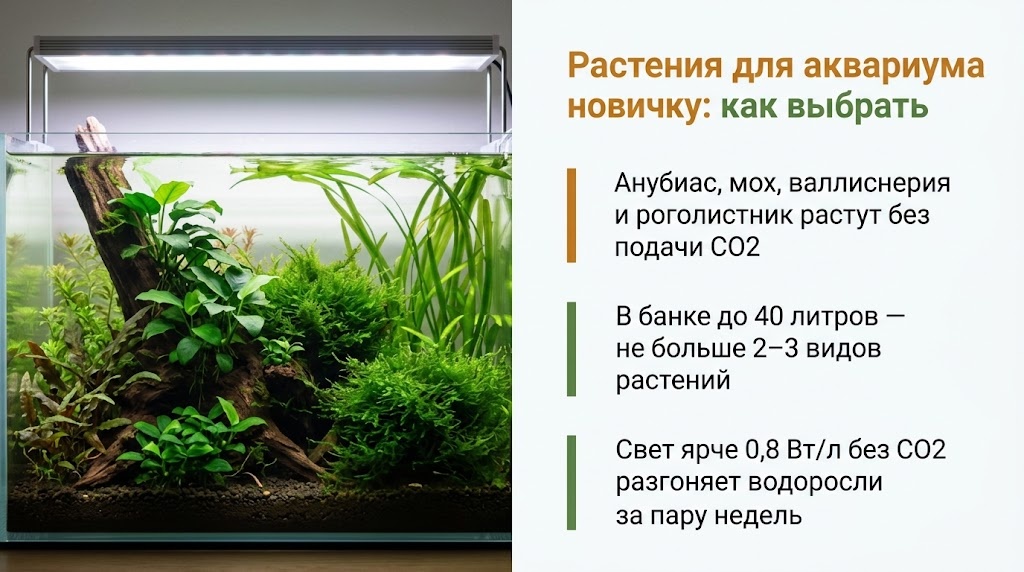 Растения для аквариума новичку: как выбрать