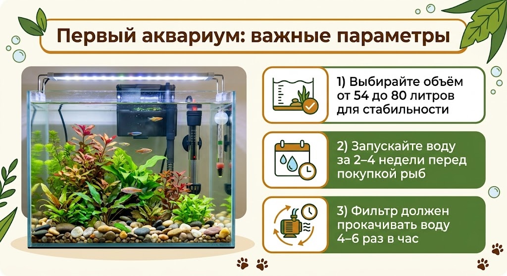 Первый аквариум: важные параметры