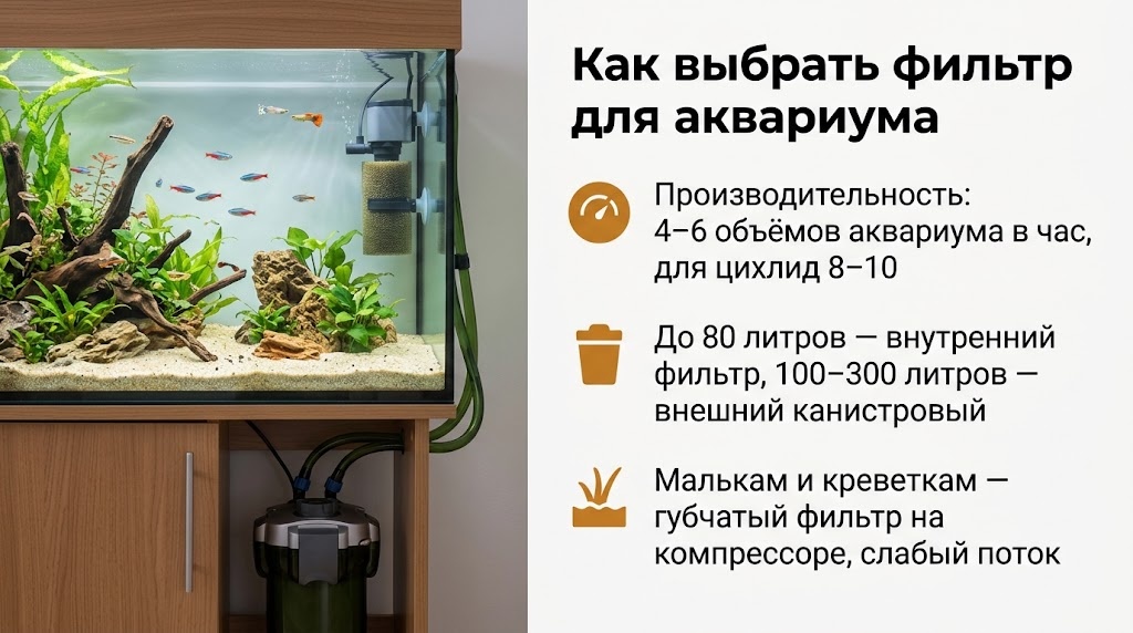 Три правила выбора аквариумного фильтра