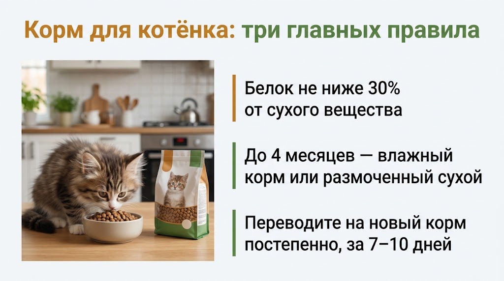 Выбираем корм для котёнка правильно