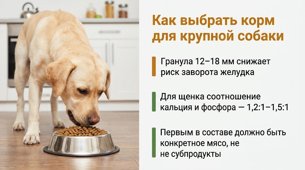 Как выбрать корм для крупной собаки