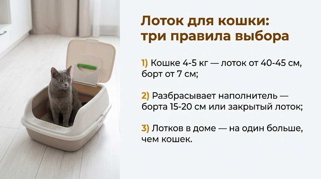 Лоток для кошки: три правила выбора