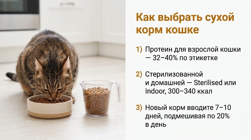 Как выбрать сухой корм кошке