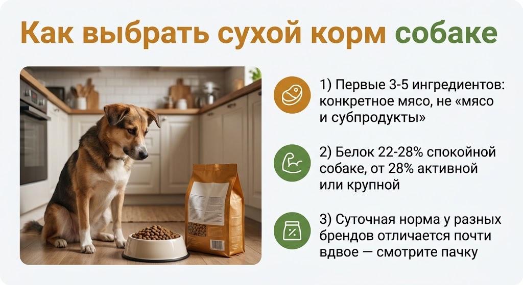Как выбрать сухой корм собаке