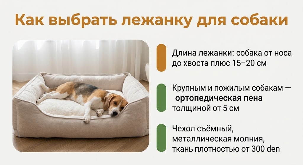 Как выбрать лежанку для собаки