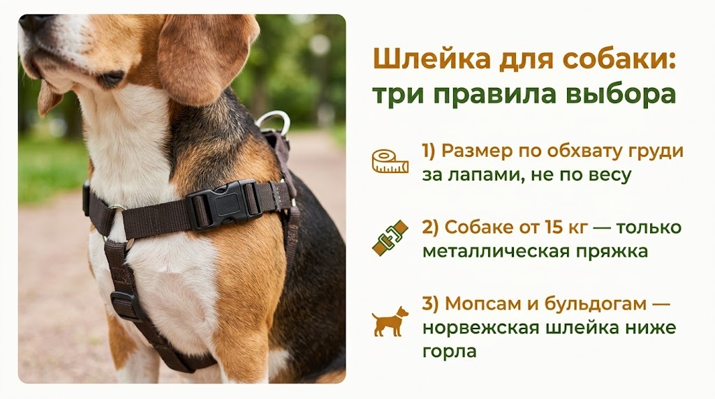 Как выбрать шлейку собаке